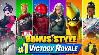 Winning With EVERY Season 4 BONUS Style in Fortnite [upl. by Enahsed]