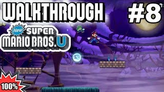 New Super Mario Bros U 100 Multiplayer Walkthrough  Part 8 [upl. by Cerys346]