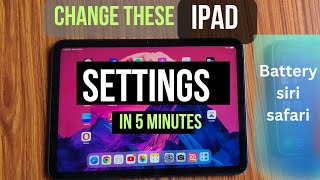 Important Ipad Settings you should change  Great Customisation Features [upl. by Bushweller]