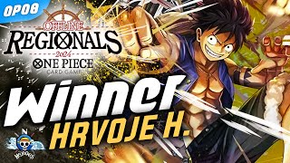 WINNER ST13 LUFFY  HRVOJE H  noHEROES OFFLINE REGIONALS SPELLENSPEKTAKELONE PIECE CARD GAMEOP08 [upl. by Glassman]