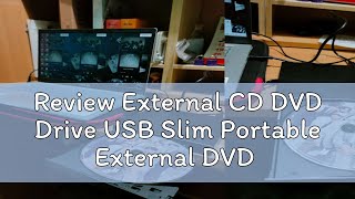 Review External CD DVD Drive USB Slim Portable External DVD Player DVD CDRW Burner Driver LaptopPC [upl. by Sergent576]