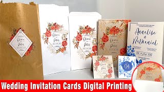 Wedding Invitation Cards Digital Printing [upl. by Yelra689]