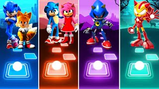 Sonic Hedgehog Tails 🆚 Metal Sonic 🆚 Sonic Amy Hedgehog 🆚 Iron Man Sonic Tiles Hop [upl. by Nigel]