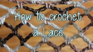 How to crochet a Basic Lace  Crochet Lessons [upl. by Keil]