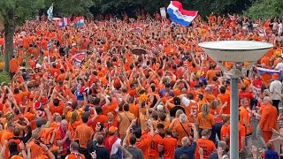 ENGLAND v NETHERLANDS The Dutch Fans Arrive for Euro 2024 SemiFinal Against England [upl. by Noillimaxam]