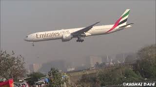 Ethiopian Airlines Boeing 787 and Emirates Boeing 777 Landing at Mumbai Airport [upl. by Colfin]