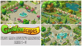 Gardenscapes New Acres Gameplay Part 1  Restoring Area 13 The GardenTreehouseThe Fountain [upl. by Nnahgaem310]