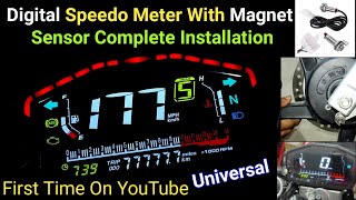 how to install universal digital speed metre with magnet sensor on Honda CB 150 f [upl. by Annawaj403]