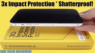 RHINOSHIELD 3D Impact Screen Protector iPhone 14 Pro Max Shatterproof  3x Impact  Easy Install [upl. by Casi618]