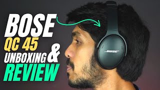 Bose Quitecomfort 45 Headphones Unboxing and Review in Hindi  Bose QC45 in India [upl. by Clellan201]