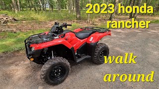 NEW 2023 Honda Rancher trx 420 with dct irs [upl. by Ynnaf]