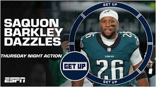 Ryan Clark thinks Saquon Barkley is having SUPER BOWL IMPACT for the Eagles  Get Up [upl. by Gotthelf]