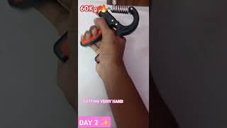 DAY 2 of getting veiny hand 🔥✨ grippers forearmworkout toys viralshorts backflip [upl. by Ayor]