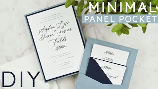 Minimal Styled Panel Pocket Wedding Invitation [upl. by Suirtemed]