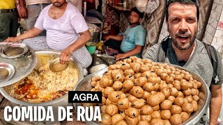 Provando 25 COMIDAS DE RUA em AGRA na India 🇮🇳 Documentário Completo [upl. by Hanae479]