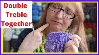 How to Crochet Double Treble 2 Together l Shorts [upl. by Adiesirb742]