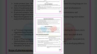 Pharmacognosy Chapter 1 Notes dpharmanotes pharmacognosynotes dpharmacynotes fdspharmacy [upl. by Koorb389]