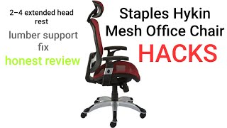 Staples Hykin Ergonomic Mesh Office Chair quotHACKSquot [upl. by Hukill518]