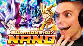 RAIYUDEN amp NANOGENIX SUMMON FACE OFF WITH ALL THE NEW LEGENDS 2023 UNITS  Dragon Ball Legends [upl. by Dnomaj]