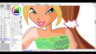 Flora Winx New transformation Speed drawing [upl. by Atiran279]