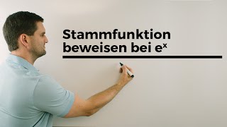 Stammfunktion beweisen bei e hoch x durch Ableiten  Mathe by Daniel Jung [upl. by Martel]