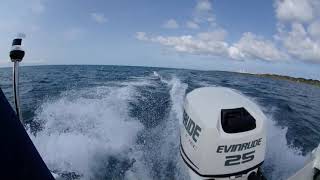 Cruising In A Haines Hunter 400 Seawasp Boat  Powered By An Evinrude ETec 25 [upl. by Georgette]