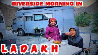 EP 379😍OMG😍WE FOUND A HEAVENLY PLACE TO PARK OUR CAMPERVANS IN LADAKH RIVERSIDE CAMPING IN LADAKH [upl. by Loris]