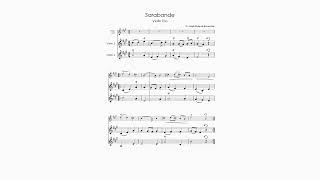 Sarabande by Boismortier violin duo score follow [upl. by Jorin]