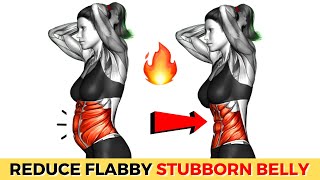 10 Min Standing Flabby Stomach Workout  Smaller Waist Exercises and Burning Belly Fat [upl. by Ackler]