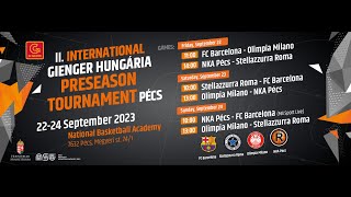 NKA Pécs  Stella Azzurra Roma  II Gienger Hungária Preseason Torunament [upl. by Ahsuatal792]