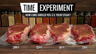 Sous Vide Steak TIME EXPERIMENT  How long should you cook your STEAK [upl. by Brandy]