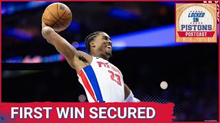 Locked On Pistons POSTCAST Detroit Pistons DEFEAT Philadelphia 76ers Jaden Ivy Scores 23 Points [upl. by Asilanom]