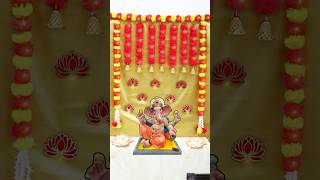 Ganpati decora idea 🙏  easy ganpati decoration at home  punekar sneha [upl. by Ayotyal]