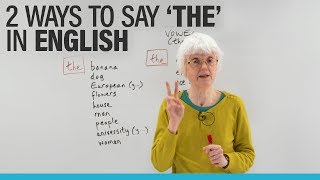 Learn English The 2 ways to pronounce THE [upl. by Atlas697]