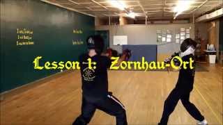 Longsword Techniques Lesson1 ZornhauOrt [upl. by Cartie]