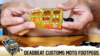 Deadbeat Customs Harley Moto Footpegs  DeadbeatCustomscom [upl. by Kristien]