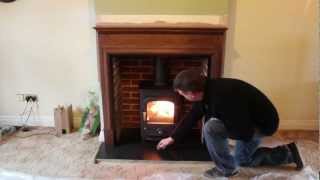 Clearview Pioneer 400 wood burning stove fireplace and chimney relining [upl. by Hecht55]