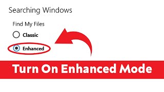 How to Turn On Enhanced Mode for Search Indexer in Windows 10 [upl. by Ayital]