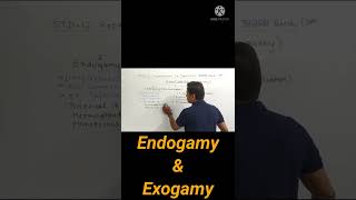 Endogamy amp Exogamy  youtubeshort [upl. by Fairweather100]