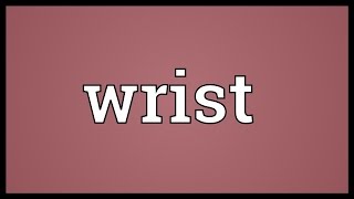 Wrist Meaning [upl. by Eppilihp]