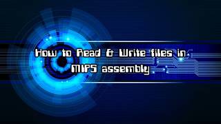 How to read and write files in MIPs Assembly [upl. by Deering]