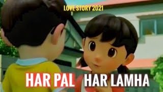 Har Pal Har Lamha Hindi New Romantic song 2021 Best Animation Love Story [upl. by Karolyn]