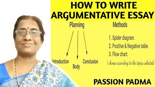 How to write Argumentative Essay  Planning  Tips Methods  Passion Padma [upl. by Pearl453]