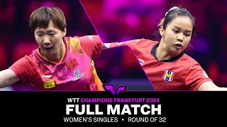 FULL MATCH  Wang Manyu vs Orawan Paranang  WS R32  WTTFrankfurt 2024 [upl. by Yort]