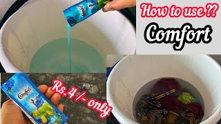 Comfort Fabric Conditioner  How to use Comfort Fabric Conditioner in Hand Wash [upl. by Kenton865]