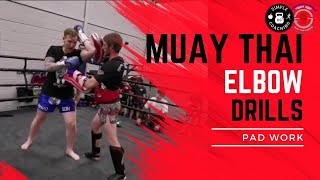 Muay Thai pad work elbow drills from the 5050 [upl. by Catrina637]