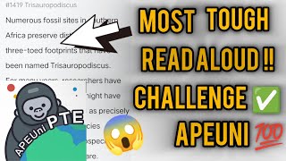 MOST TOUGH 😱 READ ALOUD CHALLENGE 🗣️ PTEAPEUNI 2024 TRISAUROPODISCUS 1419 [upl. by Slavic]