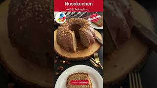 Einfaches Nusskuchen Rezept  saftiger Nusskuchen von Kinderleichte Becherküche [upl. by Sucirdor]