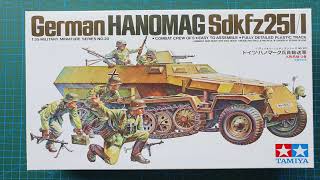 Tamiya 135 German Hanomag SdKfz 2511  Kit Review [upl. by Thurlow]