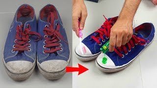 How to Clean Shoes with Toothpaste  Hacks for Keeping Shoes White  Toothpaste Life Hacks [upl. by Edward]